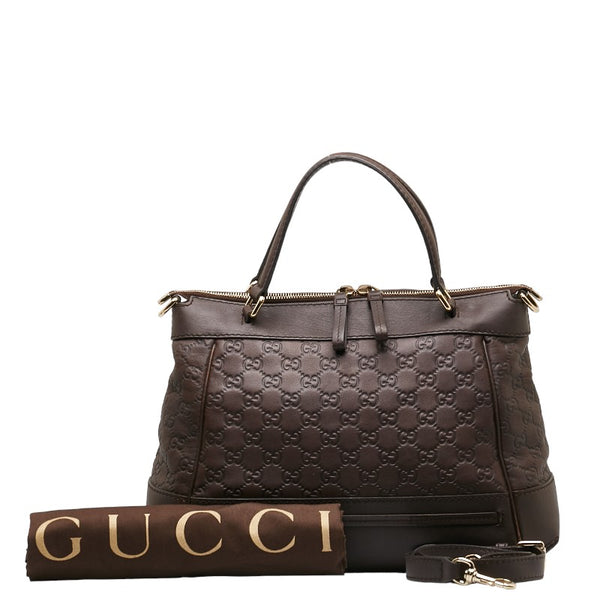グッチ グッチシマ メイフィア ハンドバッグ ショルダーバッグ2WAY 269894 ブラウン レザー レディース GUCCI 【中古】