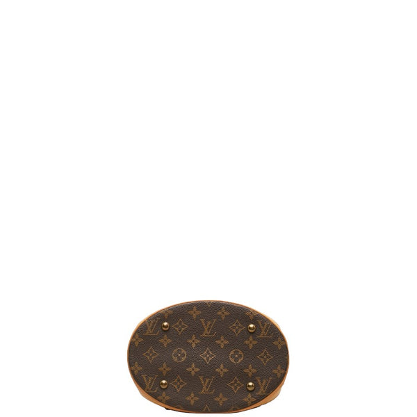 ルイ ヴィトン モノグラム プチ バケットPM トートバッグ ショルダーバッグ M42238 ブラウン PVC レザー レディース LOUIS VUITTON 【中古】