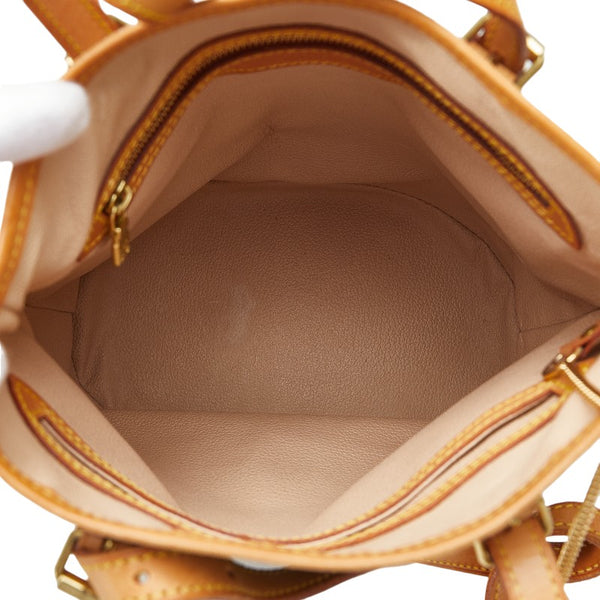 ルイ ヴィトン モノグラム プチ バケットPM トートバッグ ショルダーバッグ M42238 ブラウン PVC レザー レディース LOUIS VUITTON 【中古】