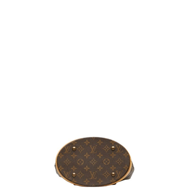 ルイ ヴィトン モノグラム プチ バケットPM トートバッグ ショルダーバッグ M42238 ブラウン PVC レザー レディース LOUIS VUITTON 【中古】