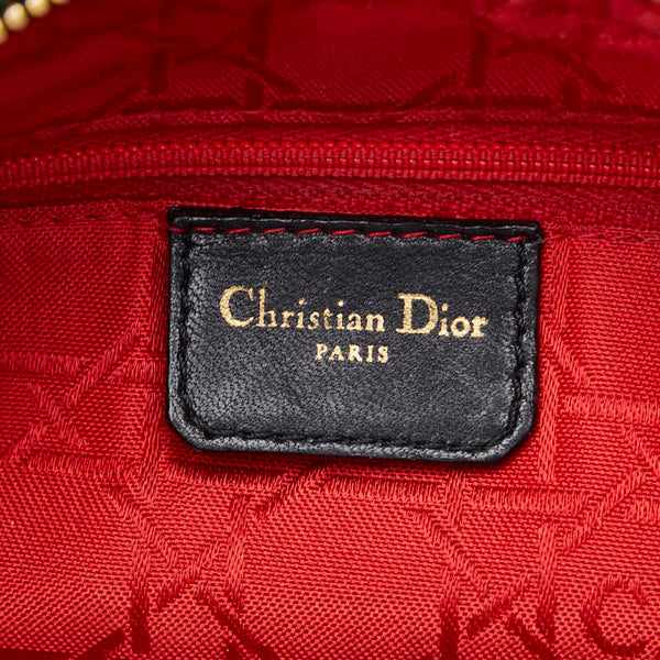 ディオール レディディオール カナージュ ハンドバッグ ブラック スウェード レディース Dior 【中古】