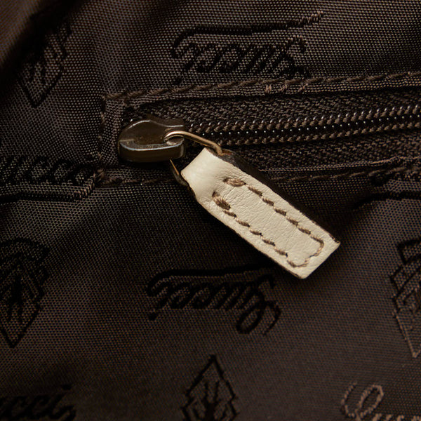 グッチ ディアマンテ スーキー ハンドバッグ トートバッグ 247902 ベージュ ホワイト キャンバス レザー レディース GUCCI 【中古】