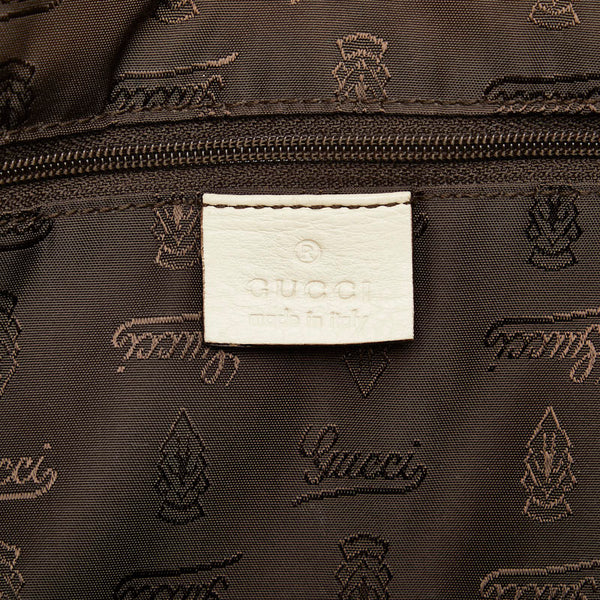 グッチ ディアマンテ スーキー ハンドバッグ トートバッグ 247902 ベージュ ホワイト キャンバス レザー レディース GUCCI 【中古】