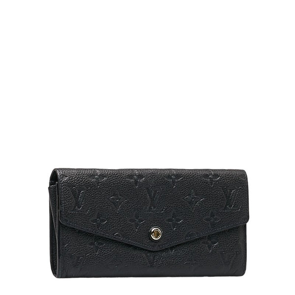 ルイ ヴィトン モノグラム アンプラント ポルトフォイユ キュリユーズ 長財布 M60565 ノワール ブラック カーフレザー レディース LOUIS VUITTON 【中古】