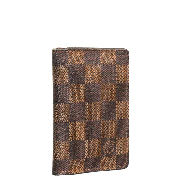 ルイ ヴィトン ダミエ エベヌ オーガナイザードゥポッシュ カードケース N63145 ブラウン PVC レザー レディース LOUIS VUITTON 【中古】