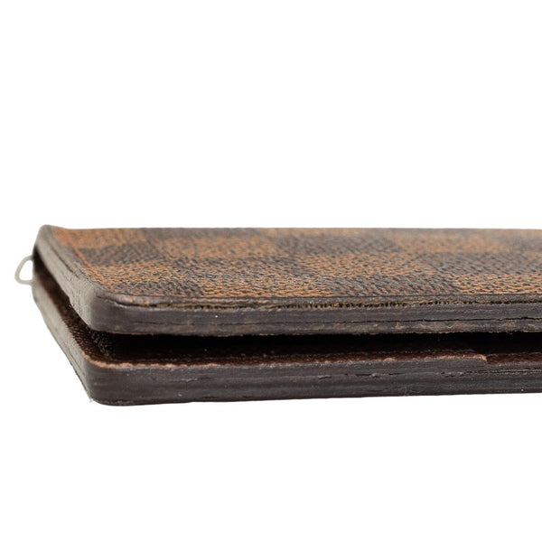 ルイ ヴィトン ダミエ エベヌ オーガナイザードゥポッシュ カードケース N63145 ブラウン PVC レザー レディース LOUIS VUITTON 【中古】