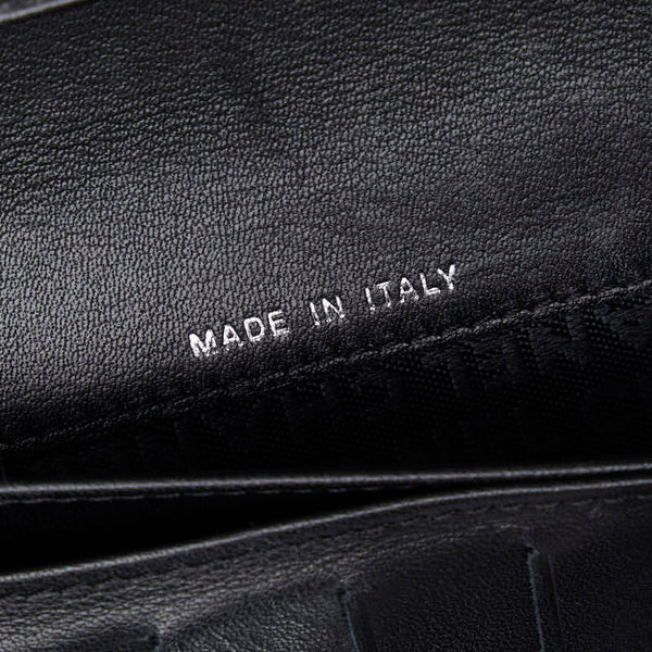 シャネル ココマーク 三つ折り財布 メタリックカーキ パテントレザー レディース CHANEL 【中古】