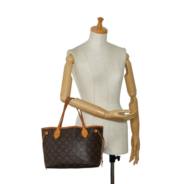 ルイ ヴィトン モノグラム ネヴァーフルPM ハンドバッグ トートバッグ M40155 ブラウン PVC レザー レディース LOUIS VUITTON 【中古】