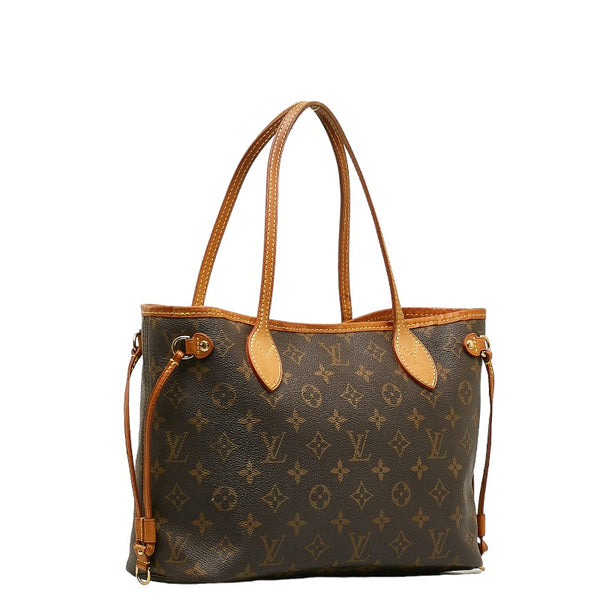 ルイ ヴィトン モノグラム ネヴァーフルPM ハンドバッグ トートバッグ M40155 ブラウン PVC レザー レディース LOUIS VUITTON 【中古】