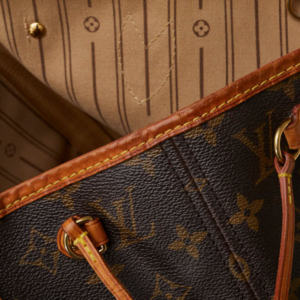 ルイ ヴィトン モノグラム ネヴァーフルPM ハンドバッグ トートバッグ M40155 ブラウン PVC レザー レディース LOUIS VUITTON 【中古】