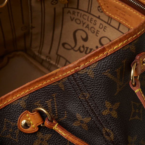 ルイ ヴィトン モノグラム ネヴァーフルPM ハンドバッグ トートバッグ M40155 ブラウン PVC レザー レディース LOUIS VUITTON 【中古】