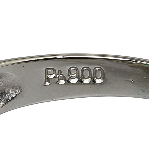 Pt900 プラチナ エメラルド1.219ct ダイヤ0.40ct エメラルドカット リング 指輪 レディース 11号 【中古】