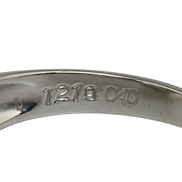 Pt900 プラチナ エメラルド1.219ct ダイヤ0.40ct エメラルドカット リング 指輪 レディース 11号 【中古】