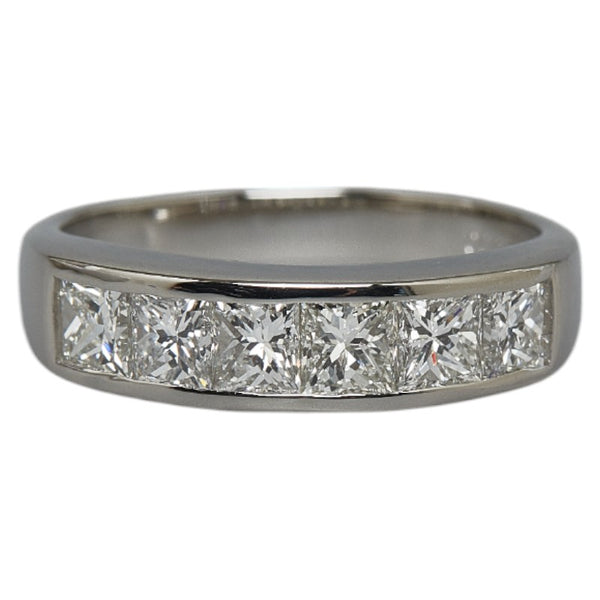Pt900 プラチナ ダイヤ1.50ct プリンセスカット リング 指輪 レディース 12.5号 【中古】