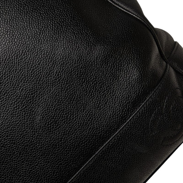 シャネル ココマーク チェーン ショルダーバッグ ブラック キャビアスキン レディース CHANEL 【中古】