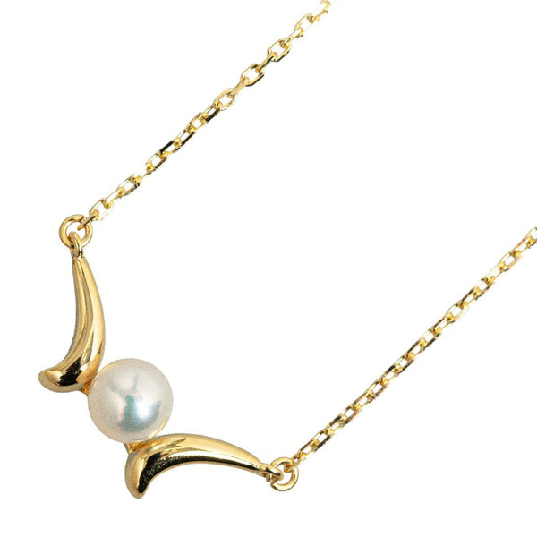ミキモト K18YG イエローゴールド アコヤパール5.6mm 一粒 ネックレス レディース MIKIMOTO 【中古】