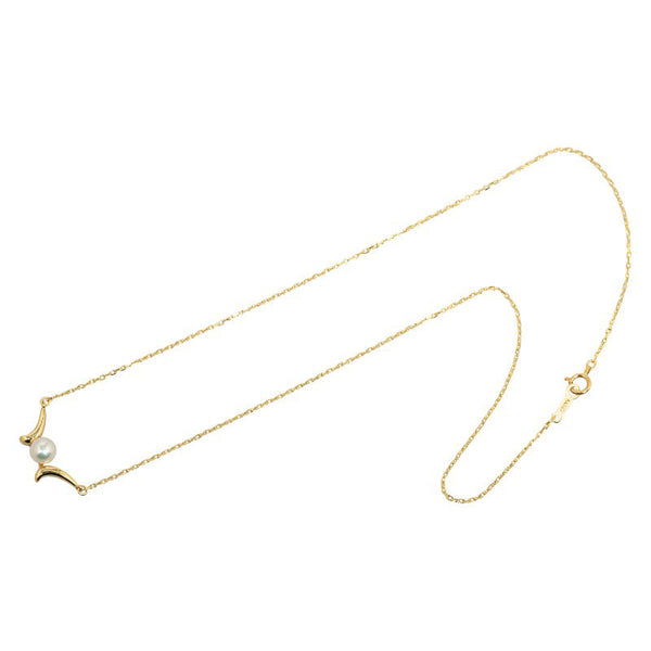 ミキモト K18YG イエローゴールド アコヤパール5.6mm 一粒 ネックレス レディース MIKIMOTO 【中古】
