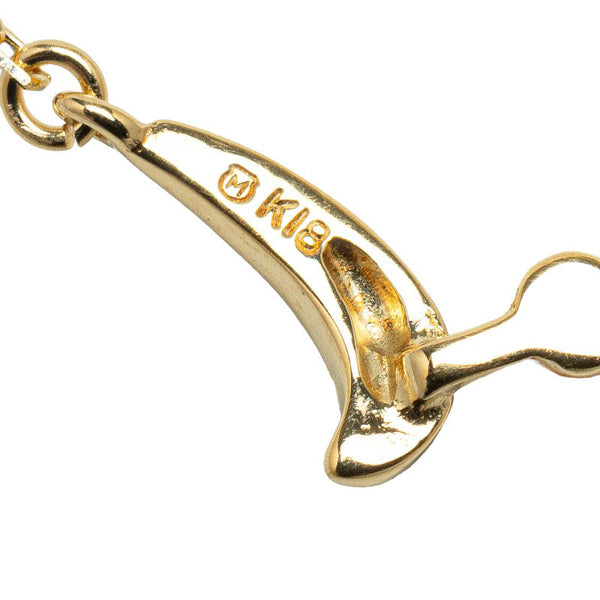 ミキモト K18YG イエローゴールド アコヤパール5.6mm 一粒 ネックレス レディース MIKIMOTO 【中古】