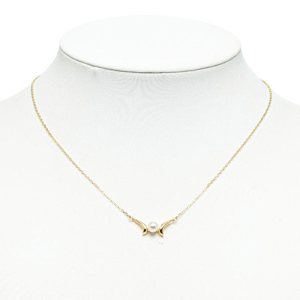 ミキモト K18YG イエローゴールド アコヤパール5.6mm 一粒 ネックレス レディース MIKIMOTO 【中古】
