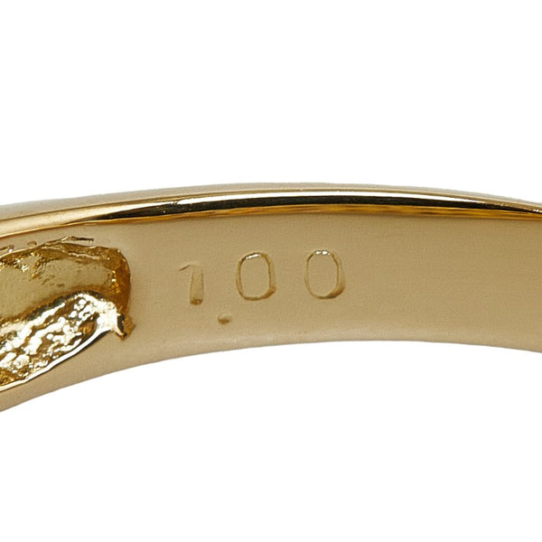 K18YG イエローゴールド ダイヤ1.00ct リング 指輪 レディース 12号 【中古】