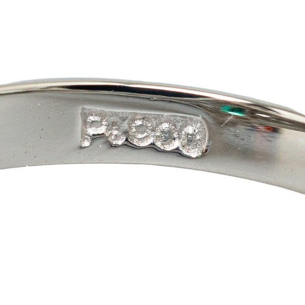 Pt900 プラチナ エメラルド0.58ct ダイヤ0.37ct リング 指輪 レディース 6.5号 【中古】