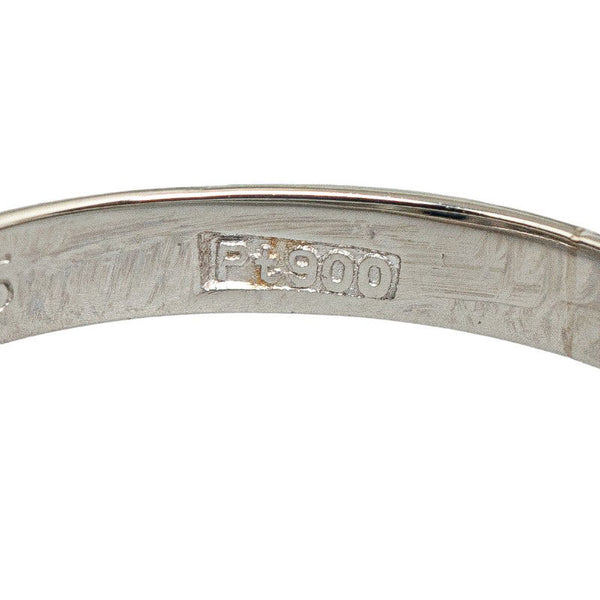 Pt900 プラチナ サファイア0.95ct ダイヤ0.19ct オーバル リング 指輪 レディース 8号 【中古】
