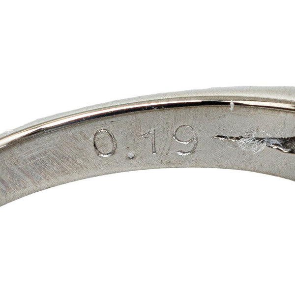 Pt900 プラチナ サファイア0.95ct ダイヤ0.19ct オーバル リング 指輪 レディース 8号 【中古】