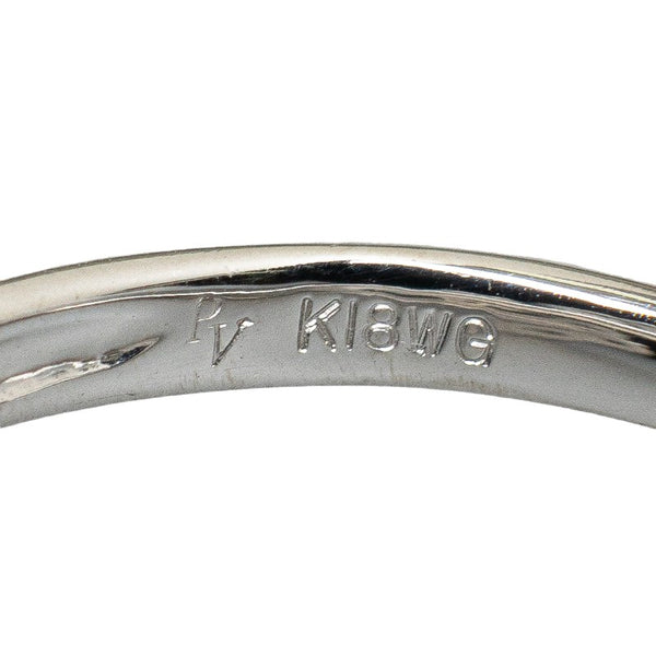 ポンテヴェキオ K18WG ホワイトゴールド ダイヤ0.34ct 花 フラワー リング 指輪 レディース Ponte Vecchio 11号 【中古】
