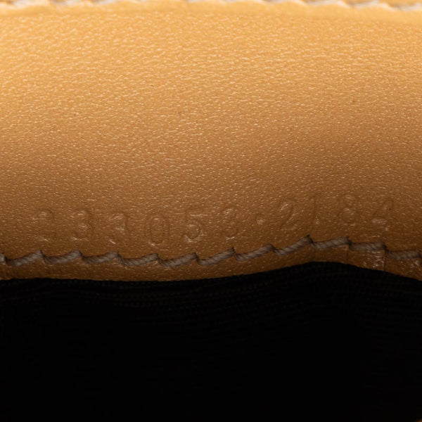 グッチ ホースビット ダブルホック 二つ折り財布 233053 ベージュ キャンバス レザー レディース GUCCI 【中古】