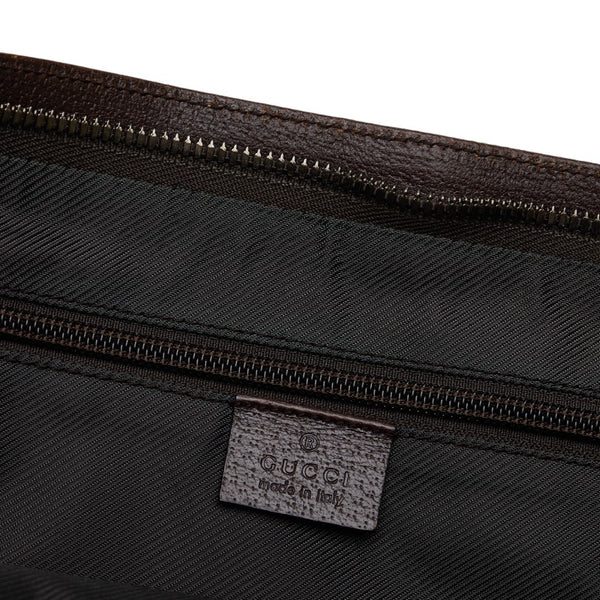 グッチ GGキャンバス トートバッグ ショルダーバッグ 2WAY 122797 ベージュ ブラウン キャンバス レザー レディース GUCCI 【中古】