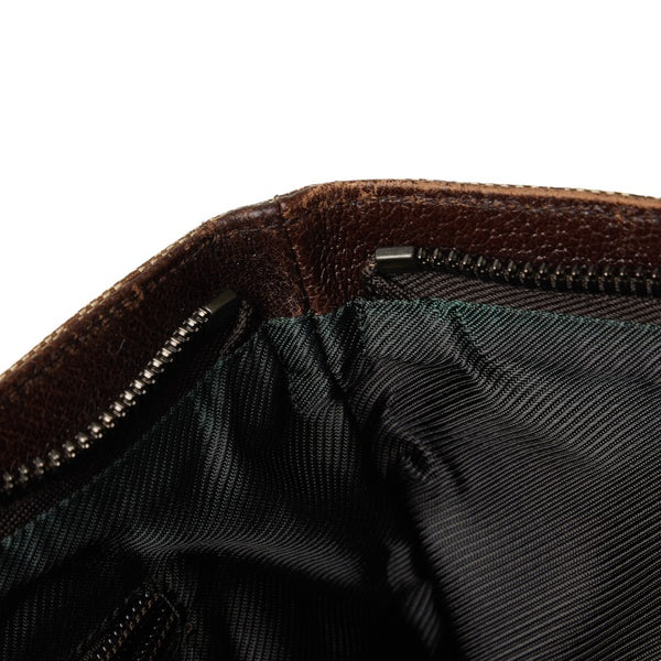 グッチ GGキャンバス トートバッグ ショルダーバッグ 2WAY 122797 ベージュ ブラウン キャンバス レザー レディース GUCCI 【中古】