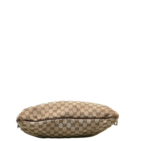 グッチ GGキャンバス トートバッグ ショルダーバッグ 2WAY 122797 ベージュ ブラウン キャンバス レザー レディース GUCCI 【中古】