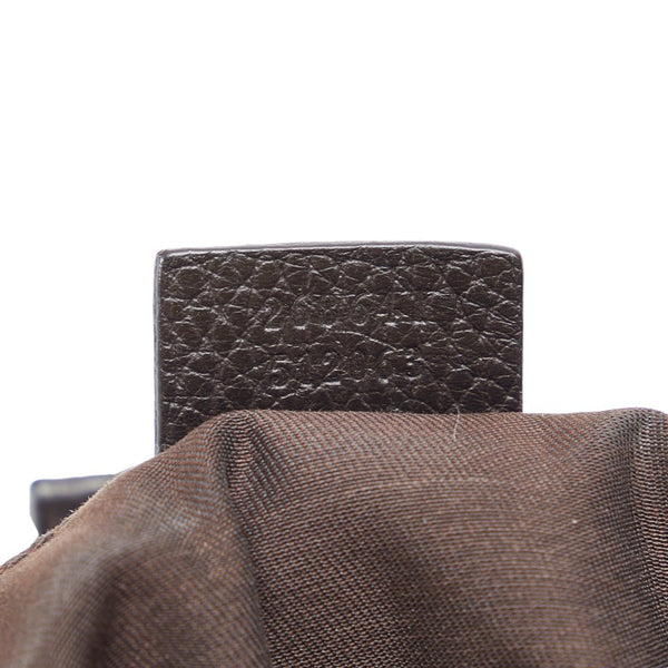 グッチ GGキャンバス ハンドバッグ ショルダーバッグ 2WAY 268641 ブラウン キャンバス レザー レディース GUCCI 【中古】