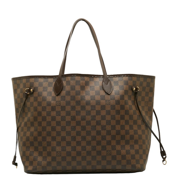 ルイ ヴィトン ダミエ ネヴァーフルGM トートバッグ N51106 エベヌ ブラウン PVC レザー レディース LOUIS VUITTON 【中古】