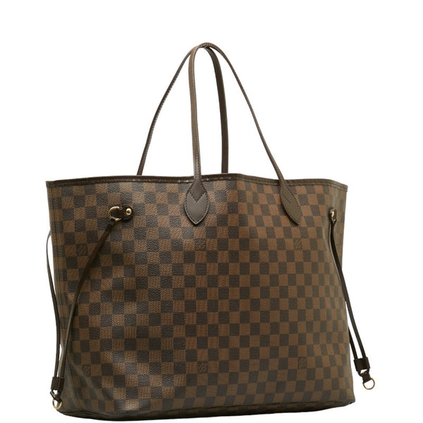 ルイ ヴィトン ダミエ ネヴァーフルGM トートバッグ N51106 エベヌ ブラウン PVC レザー レディース LOUIS VUITTON 【中古】