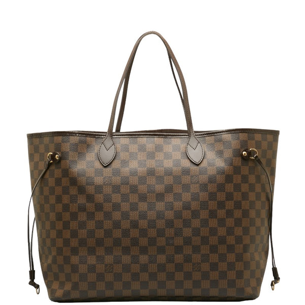 ルイ ヴィトン ダミエ ネヴァーフルGM トートバッグ N51106 エベヌ ブラウン PVC レザー レディース LOUIS VUITTON 【中古】