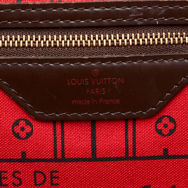 ルイ ヴィトン ダミエ ネヴァーフルGM トートバッグ N51106 エベヌ ブラウン PVC レザー レディース LOUIS VUITTON 【中古】