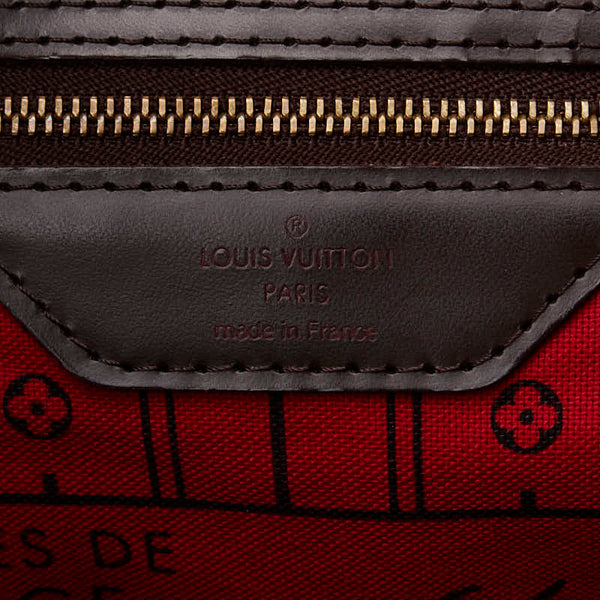 ルイ ヴィトン ダミエ ネヴァーフルGM トートバッグ N41357 ブラウン PVC レザー レディース LOUIS VUITTON 【中古】