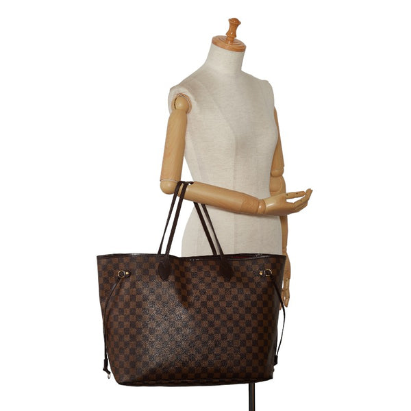 ルイ ヴィトン ダミエ ネヴァーフルGM トートバッグ N41357 ブラウン PVC レザー レディース LOUIS VUITTON 【中古】