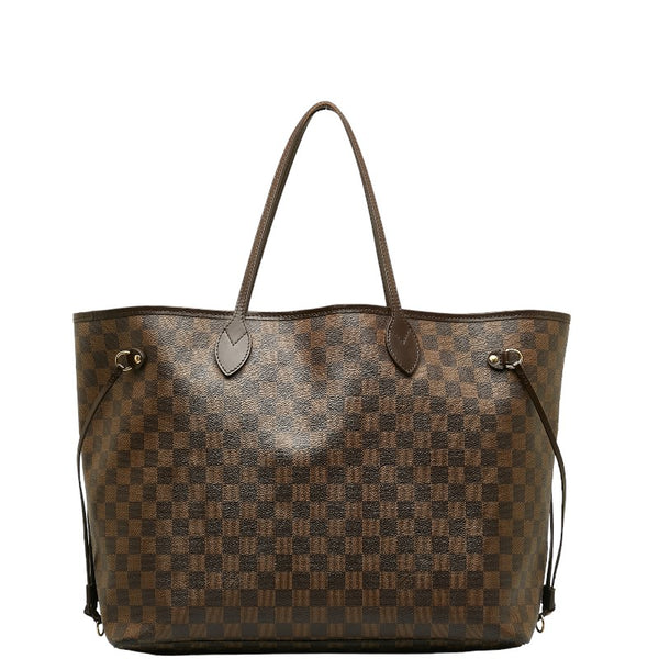ルイ ヴィトン ダミエ ネヴァーフルGM トートバッグ N41357 ブラウン PVC レザー レディース LOUIS VUITTON 【中古】