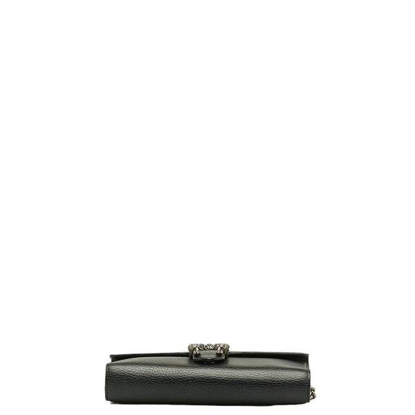 グッチ ディオニュソス 斜め掛け チェーン ショルダーバッグ ウォレット 401231 ブラック レザー レディース GUCCI 【中古】