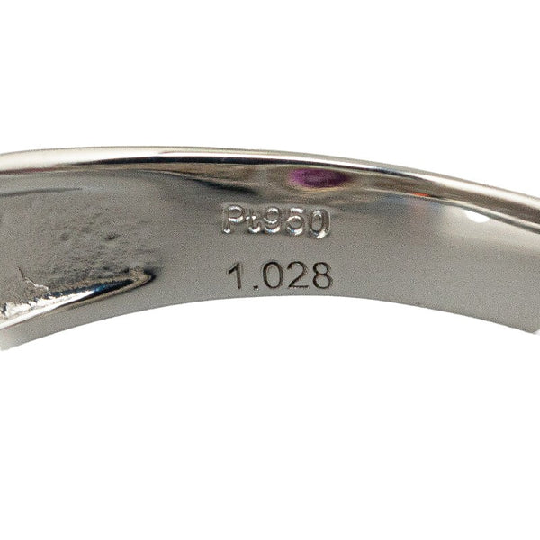Pt950 プラチナ ルビー1.028ct ダイヤ0.73ct リング 指輪 レディース 12号 【中古】