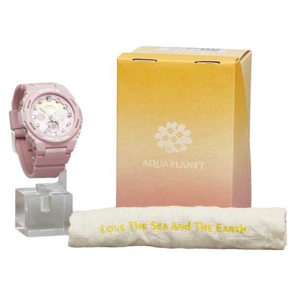 カシオ Baby G ×アクアプラネット Love The Sea And The Earth  腕時計 BGA 320AQ 4AJR クオーツ ピンク文字盤 ラバー レディース CASIO 【中古】