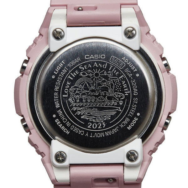 カシオ Baby G ×アクアプラネット Love The Sea And The Earth  腕時計 BGA 320AQ 4AJR クオーツ ピンク文字盤 ラバー レディース CASIO 【中古】