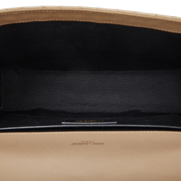 サンローラン エンヴェロップ ミディアム チェーン 斜め掛け ショルダーバッグ 600185 ベージュ レザー レディース SAINT LAURENT 【中古】