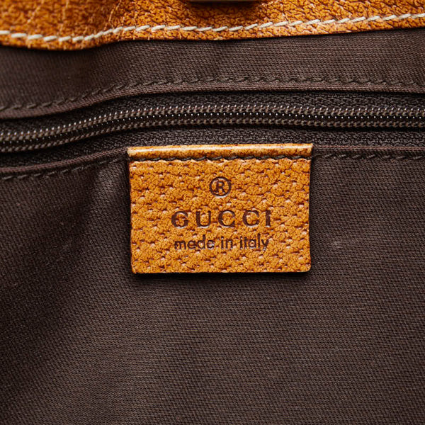 グッチ GGキャンバス トートバッグ ショルダーバッグ 113015 ベージュ キャンバス レザー レディース GUCCI 【中古】