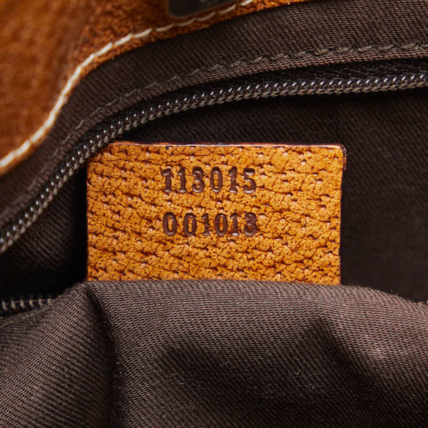 グッチ GGキャンバス トートバッグ ショルダーバッグ 113015 ベージュ キャンバス レザー レディース GUCCI 【中古】