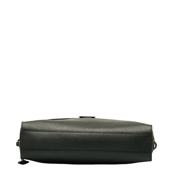 サルヴァトーレフェラガモ 斜め掛け ビジネスバッグ ショルダーバッグ FZ-24 0190 ブラック レザー メンズ Salvatore Ferragamo 【中古】