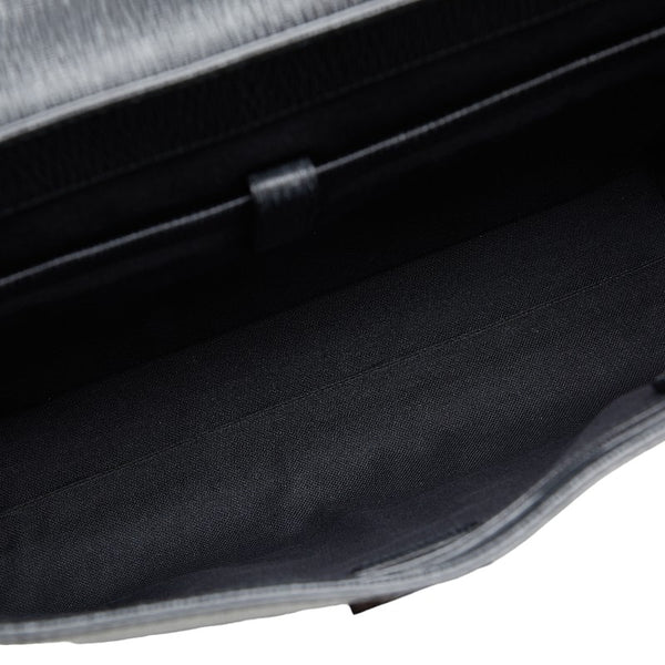 サルヴァトーレフェラガモ 斜め掛け ビジネスバッグ ショルダーバッグ FZ-24 0190 ブラック レザー メンズ Salvatore Ferragamo 【中古】