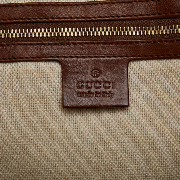 グッチ ディアマンテ ハンドバッグ ショルダーバッグ 2WAY 282346 ベージュ ブラウン キャンバス レザー レディース GUCCI 【中古】